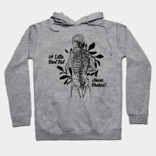 Scoliosis Curved Vertebral Spine line art Hoodie